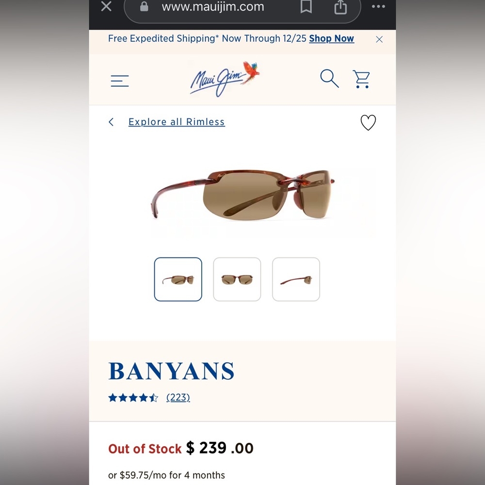 Maui Jim’s Banyans polarized sunglasses brown